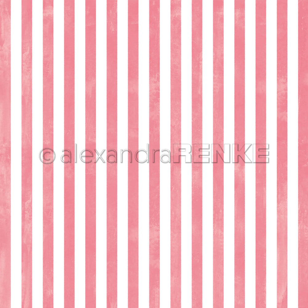 Design Paper 'Breite Aquarell Streifen Pink' A. RENKE