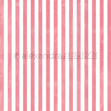 Design Paper 'Breite Aquarell Streifen Pink' A. RENKE