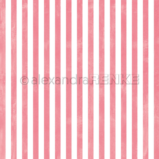 Design Paper 'Breite Aquarell Streifen Pink' A. RENKE