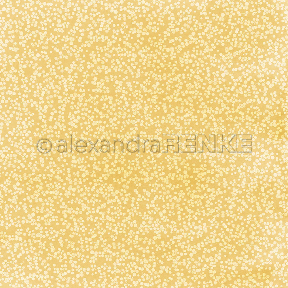 Design Paper 'Beeren auf Senfgelb' A. RENKE