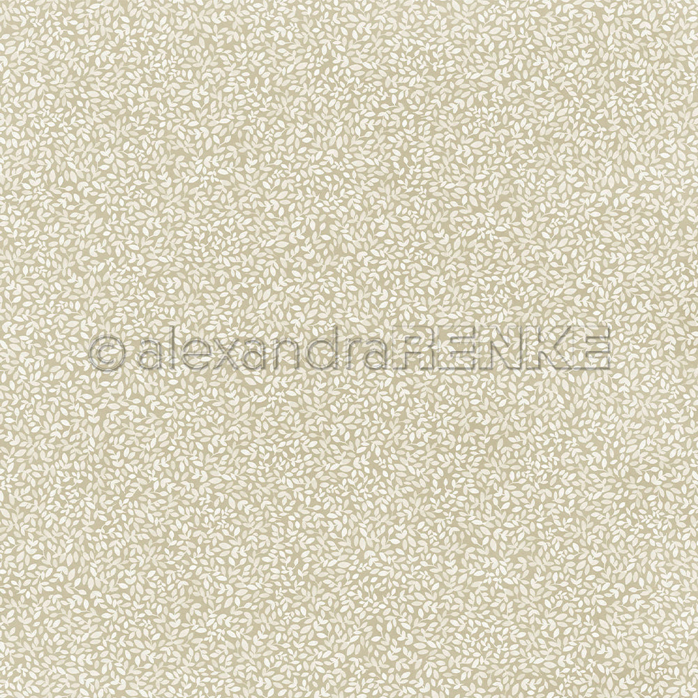 Design Paper 'Blättchen auf Aschgrün' A. RENKE