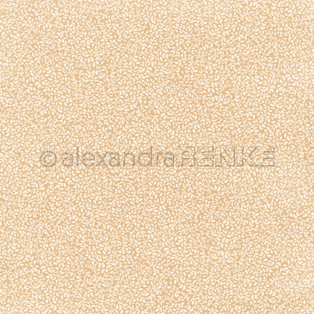 Design Paper 'Blättchen auf Lieblingsbeige' A. RENKE