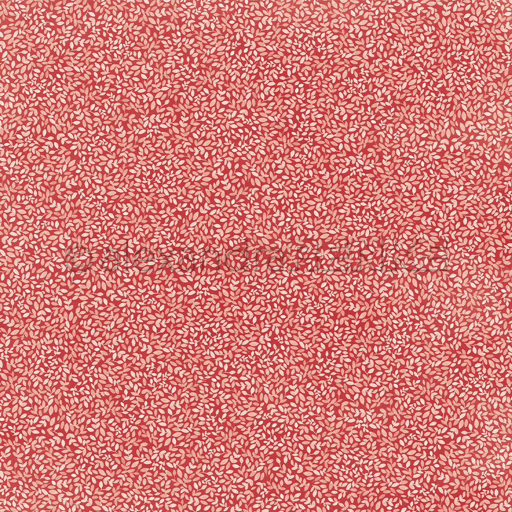 Design Paper 'Blättchen auf Premiumrot' A. RENKE