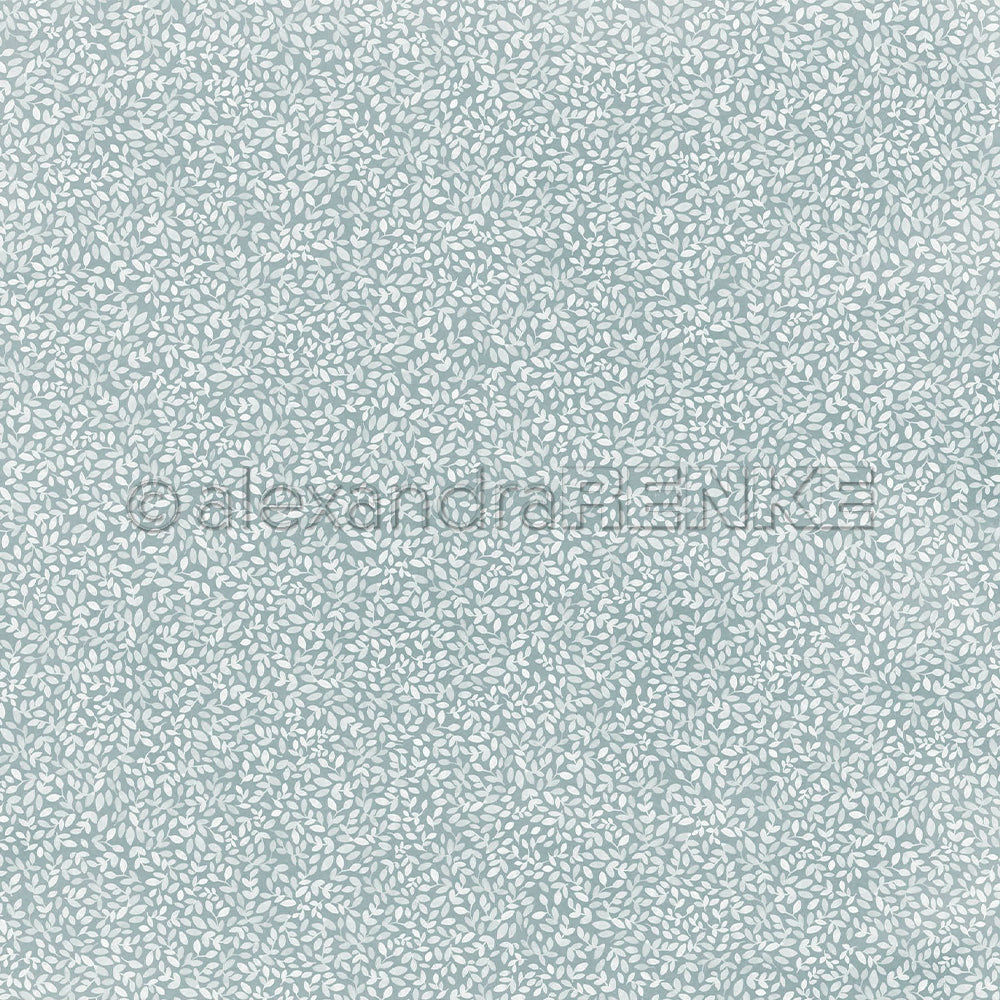 Design Paper 'Blättchen auf Elegantblau' A. RENKE