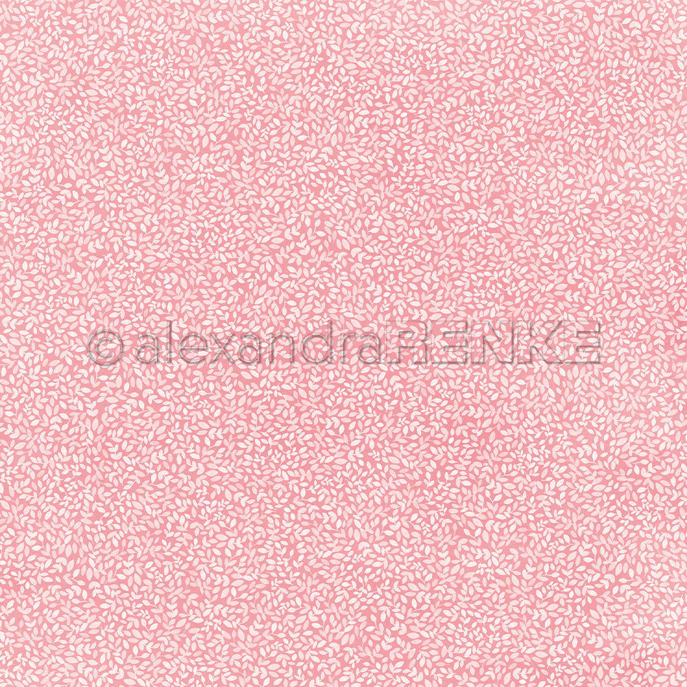 Design Paper 'Blättchen auf Pink' A. RENKE