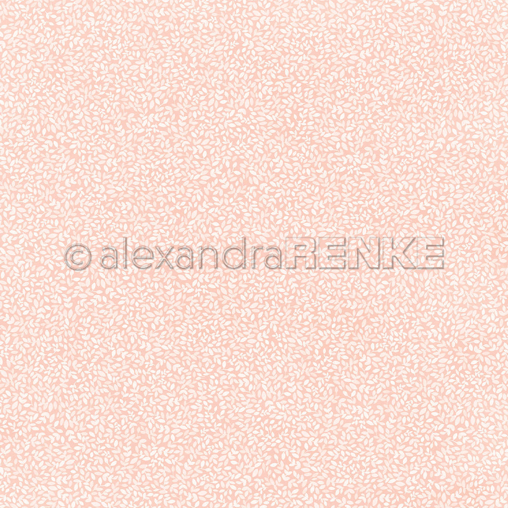 Design Paper 'Blättchen auf Sanftrosa' A. RENKE