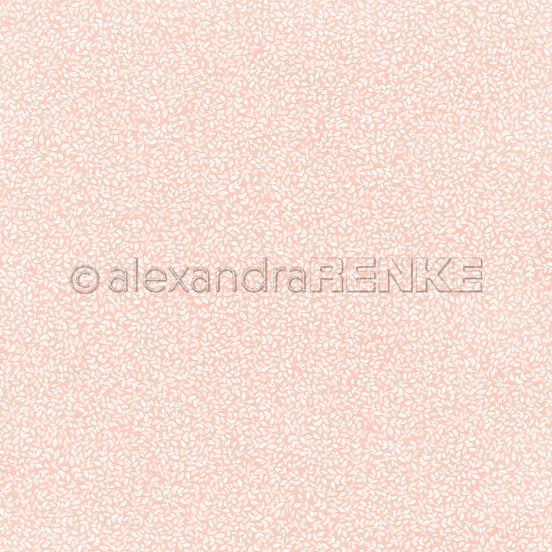 Design Paper 'Blättchen auf Sanftrosa' A. RENKE