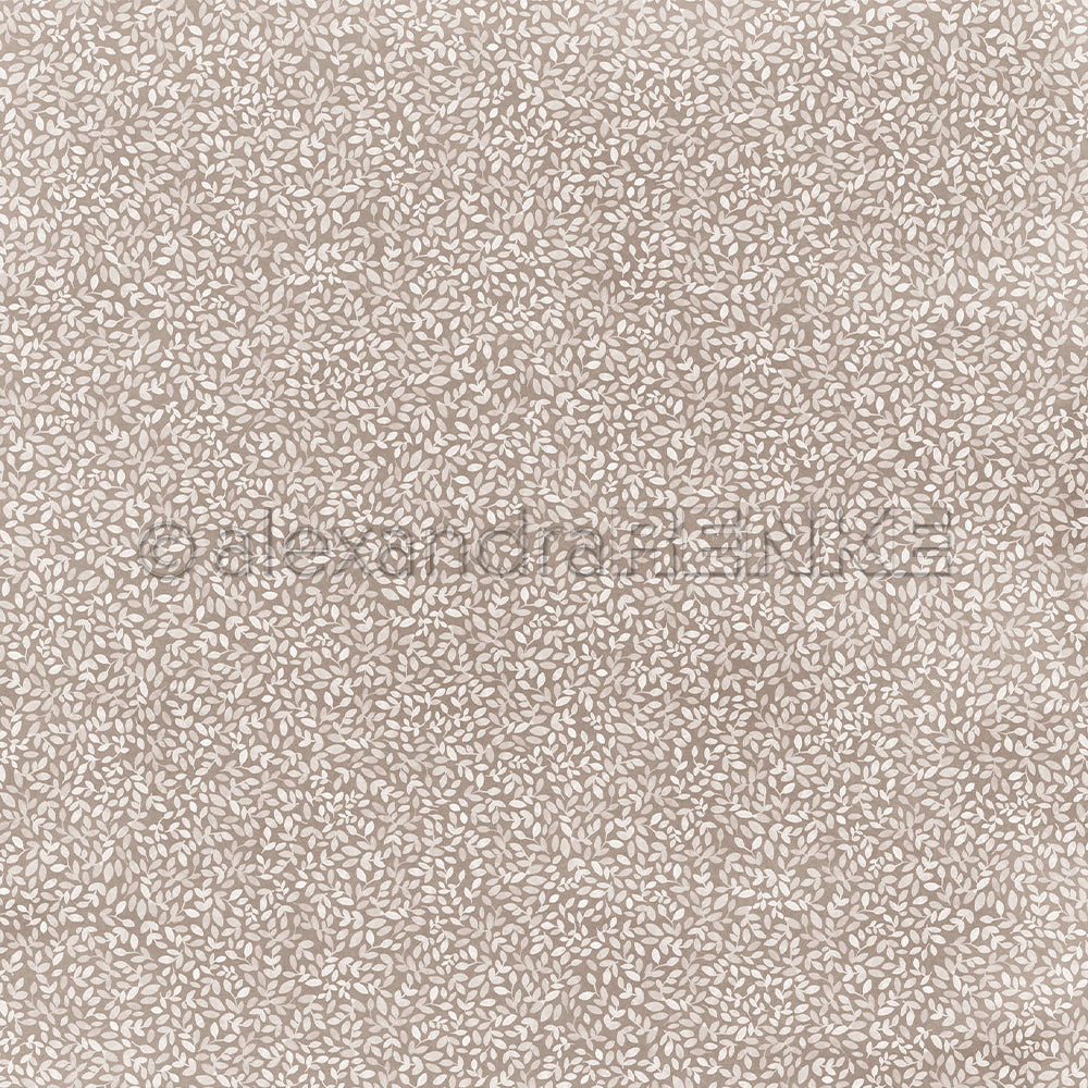 Design Paper 'Blättchen auf Beigegrau' A. RENKE
