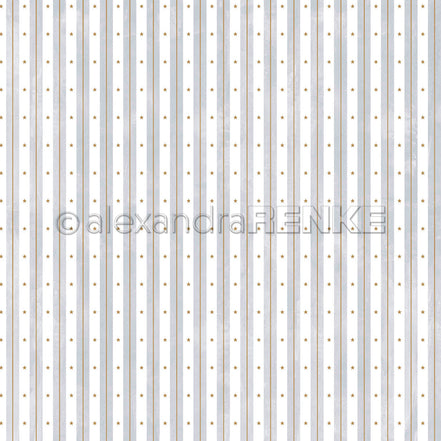 Design Paper 'Aquarell Streifen Kombi Sterne Denim Hell' A. RENKE