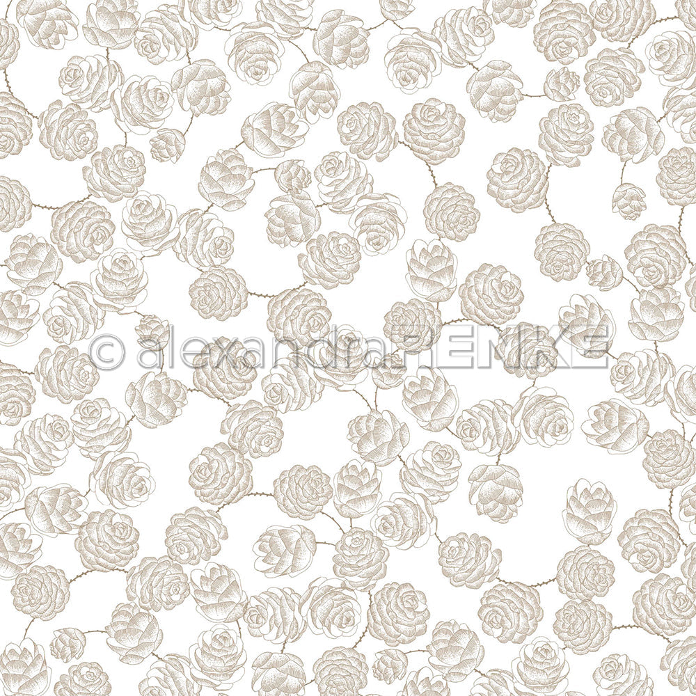 Design Paper 'Zapfen Cremebraun' A. RENKE