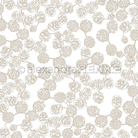 Design Paper 'Zapfen Cremebraun' A. RENKE
