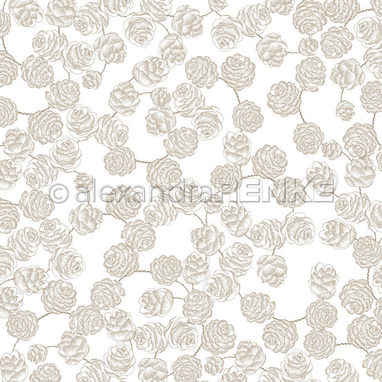 Design Paper 'Zapfen Cremebraun' A. RENKE