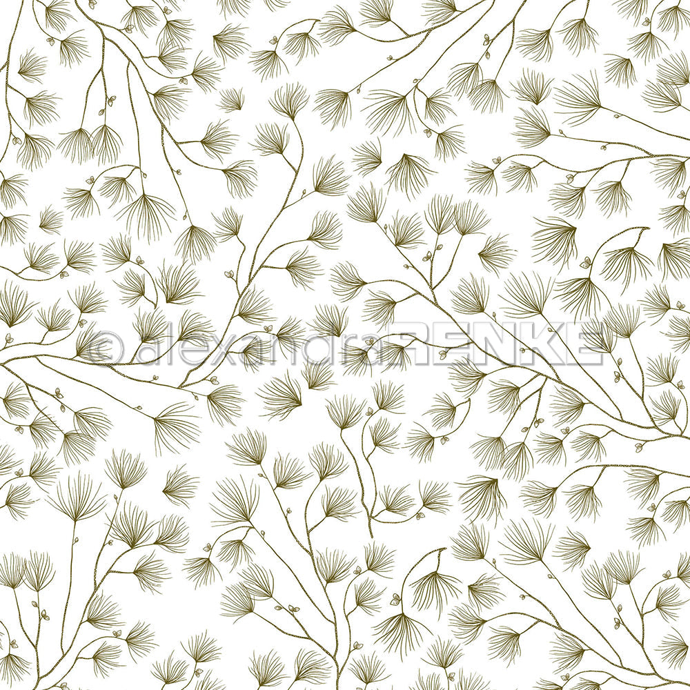 Design Paper 'Nadeln Klein Schattengrün' A. RENKE