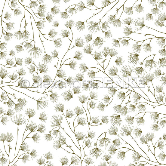 Design Paper 'Nadeln Klein Schattengrün' A. RENKE