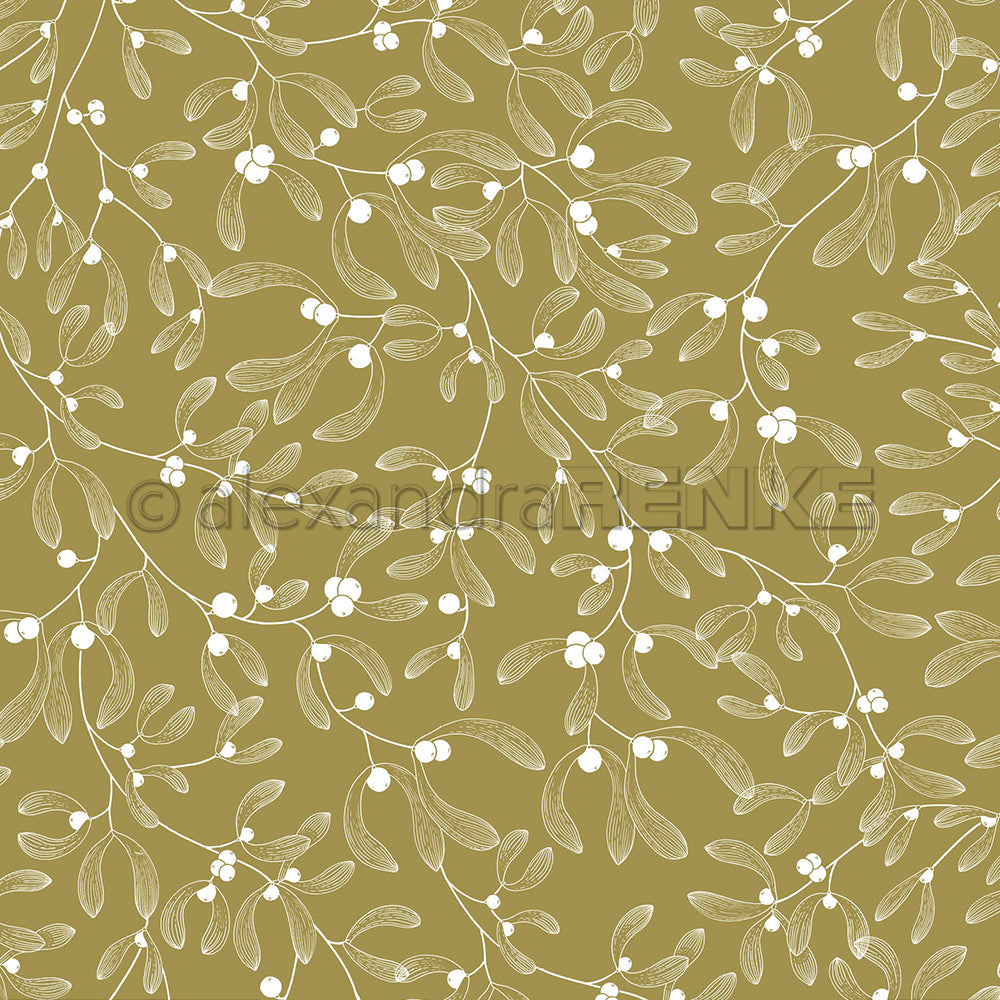 Design Paper 'Misteln auf Sanftgrün' A. RENKE