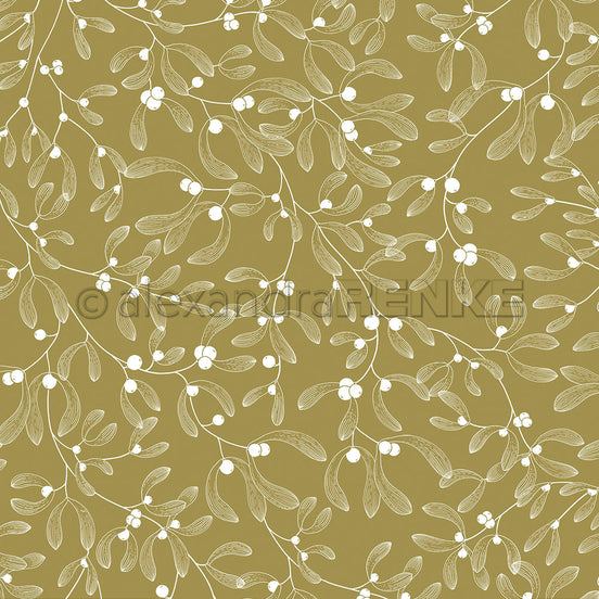 Design Paper 'Misteln auf Sanftgrün' A. RENKE