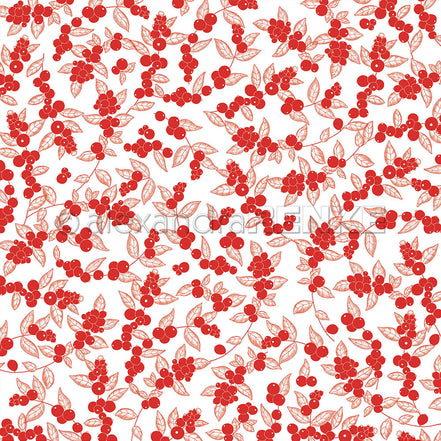 Design Paper 'Beeren Leuchtend Rot' A. RENKE