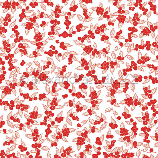 Design Paper 'Beeren Leuchtend Rot' A. RENKE