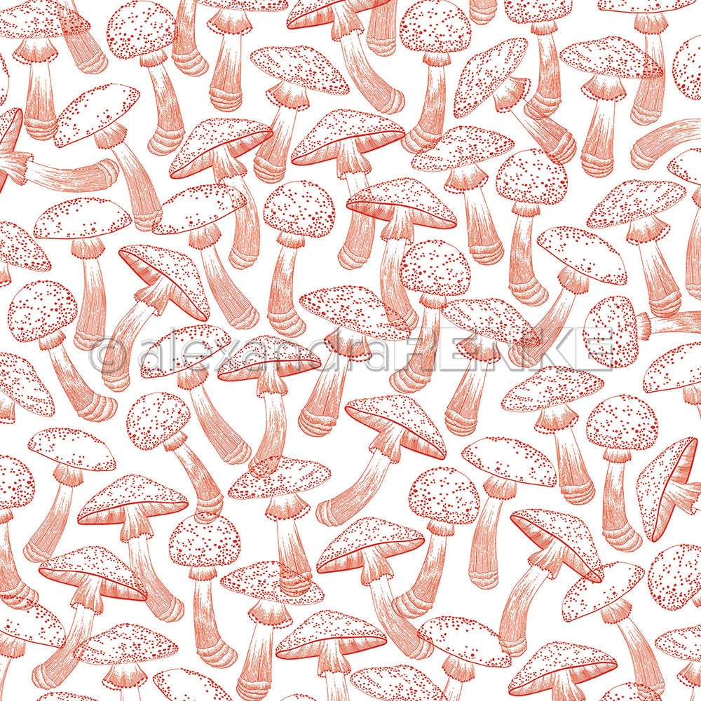 Design Paper 'Pilze Leuchtend Rot' A. RENKE