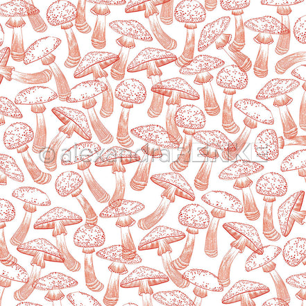 Design Paper 'Pilze Leuchtend Rot' A. RENKE