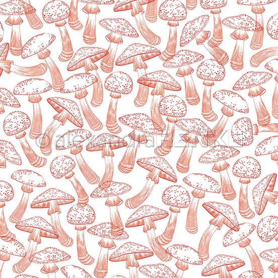 Design Paper 'Pilze Leuchtend Rot' A. RENKE