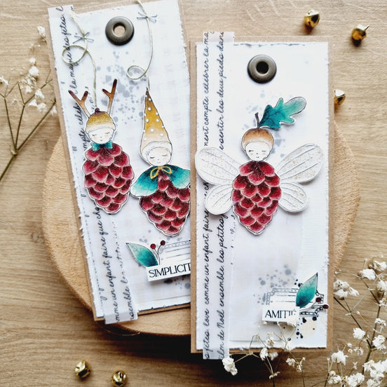 STAMP SET - POMME DE PIN -AVE112- CHOU &amp; FLOWERS