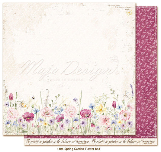 Foglio carta "Spring Garden - Flower bed" - 1406 - MAJA DESIGN