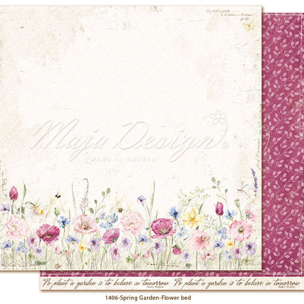 Paper sheet "Spring Garden - Flower bed" - 1406 - MAJA DESIGN