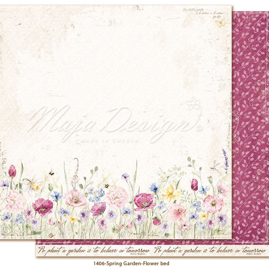 Paper sheet "Spring Garden - Flower bed" - 1406 - MAJA DESIGN