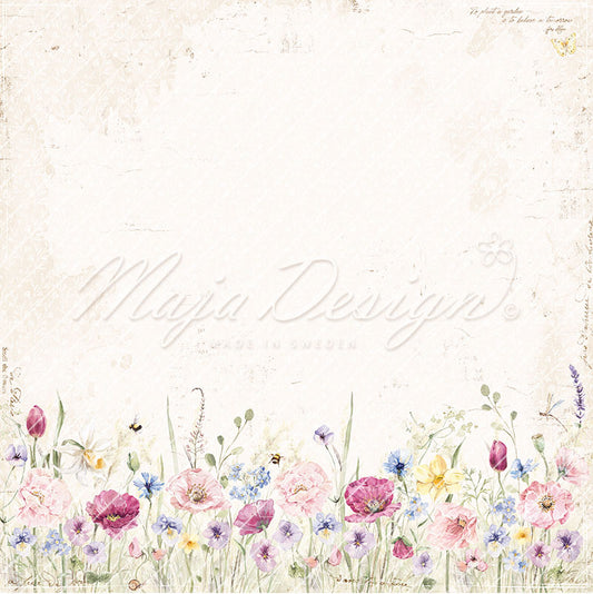 Foglio carta "Spring Garden - Flower bed" - 1406 - MAJA DESIGN