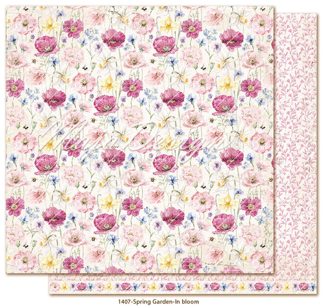 Paper sheet "Spring Garden - In bloom" - 1407 - MAJA DESIGN