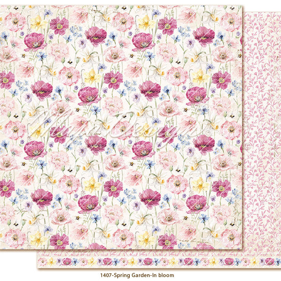 Foglio carta "Spring Garden - In bloom" - 1407 - MAJA DESIGN