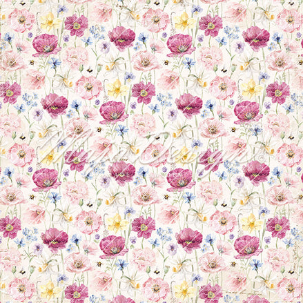Paper sheet "Spring Garden - In bloom" - 1407 - MAJA DESIGN