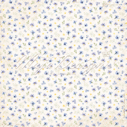 Foglio carta "Spring Garden - Cornflower & Iris" - 1409 - MAJA DESIGN