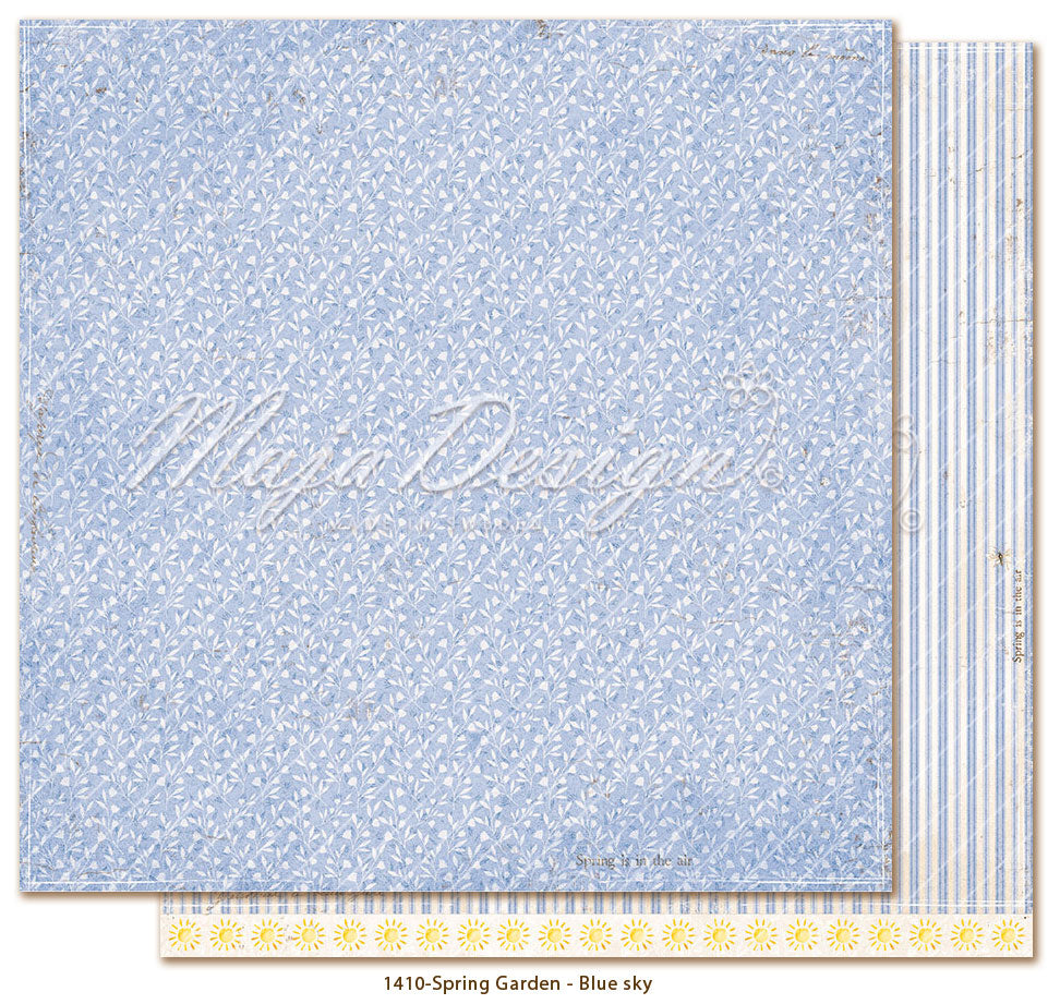 Foglio carta "Spring Garden - Blue sky" - 1410 - MAJA DESIGN