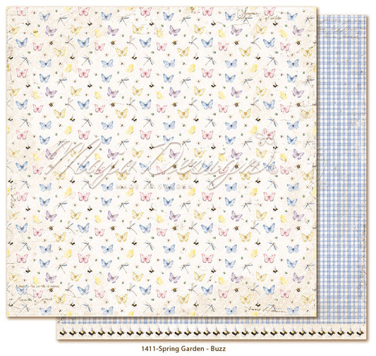 Foglio carta "Spring Garden - Buzz" - 1411 - MAJA DESIGN
