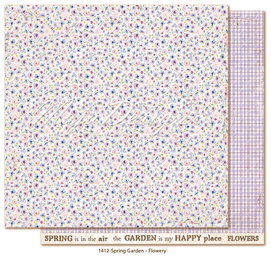 Foglio carta "Spring Garden - Flowery" - 1412 - MAJA DESIGN