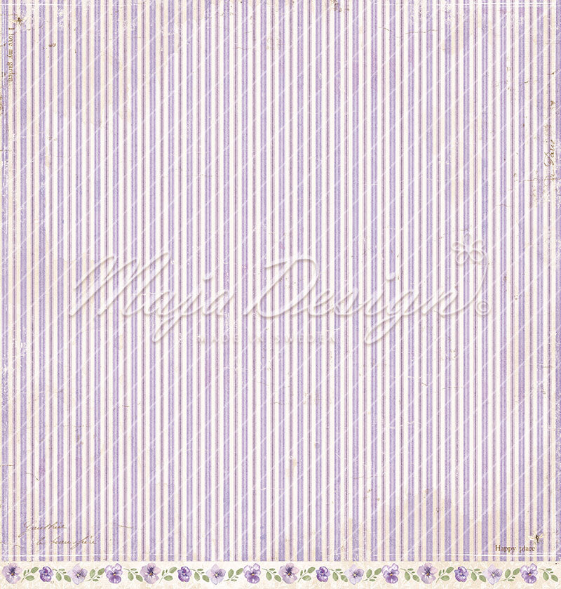 Foglio carta "Spring Garden - Violets" - 1414 - MAJA DESIGN