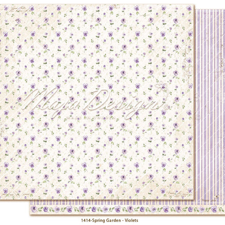 "Spring Garden - Violets" Paper Sheet - 1414 - MAJA DESIGN