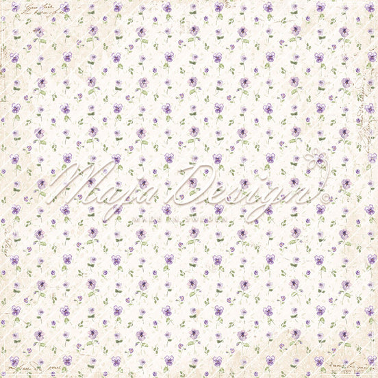 "Spring Garden - Violets" Paper Sheet - 1414 - MAJA DESIGN