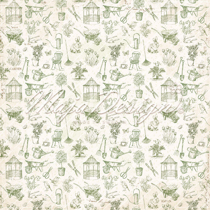 Foglio carta "Spring Garden -  Haven" - 1415 - MAJA DESIGN