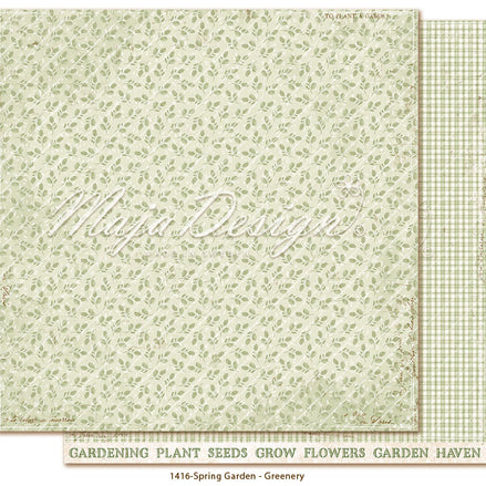 Foglio carta "Spring Garden - Greenery" - 1416 - MAJA DESIGN