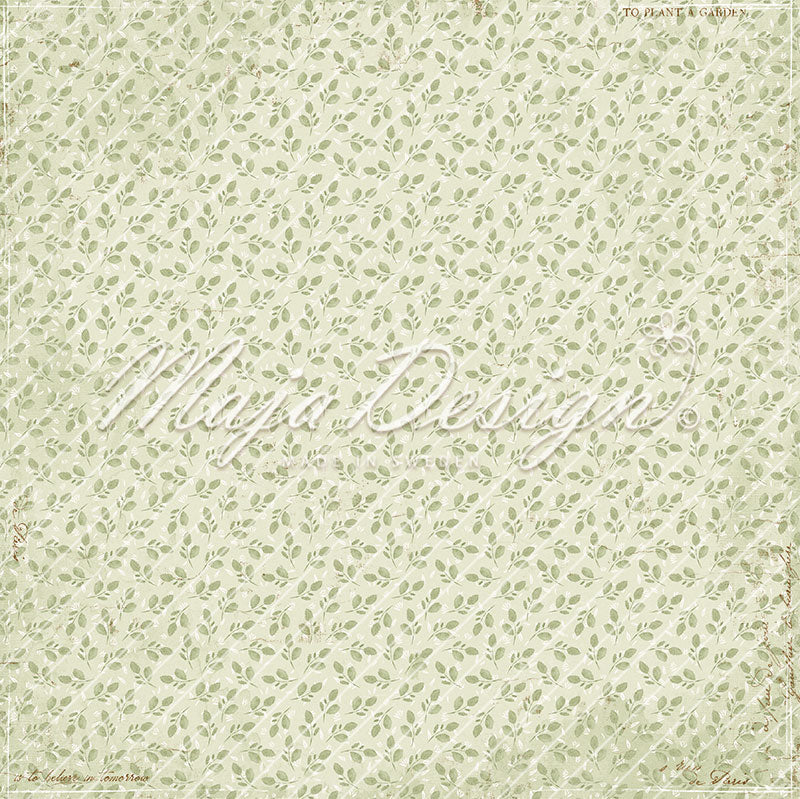 Foglio carta "Spring Garden - Greenery" - 1416 - MAJA DESIGN