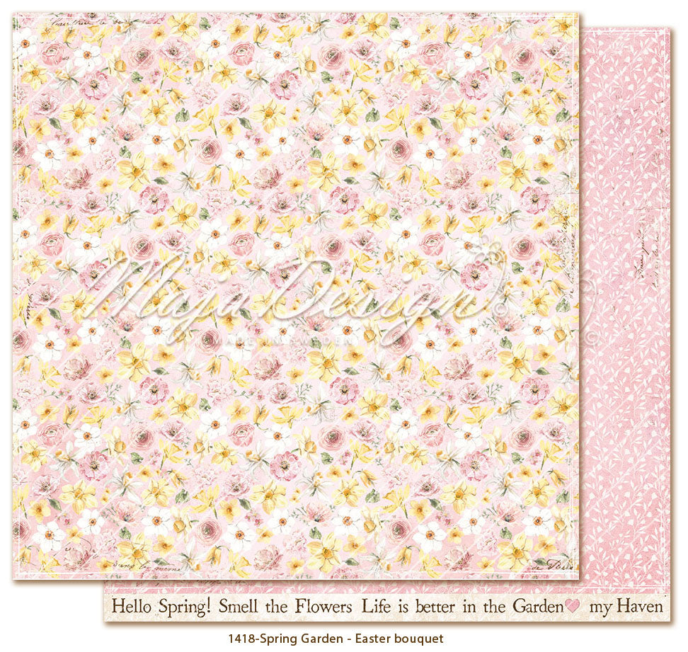 Foglio carta "Spring Garden - Easter bouquet" - 1418 - MAJA DESIGN