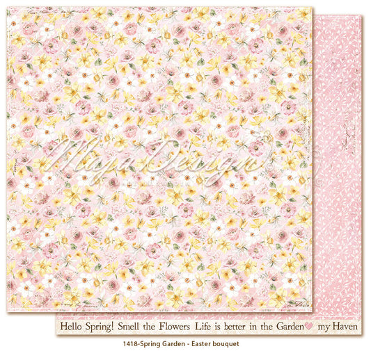 Foglio carta "Spring Garden - Easter bouquet" - 1418 - MAJA DESIGN