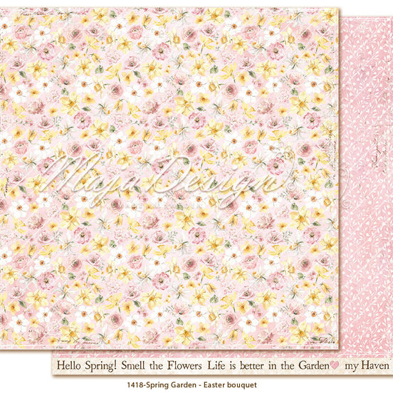 Foglio carta "Spring Garden - Easter bouquet" - 1418 - MAJA DESIGN
