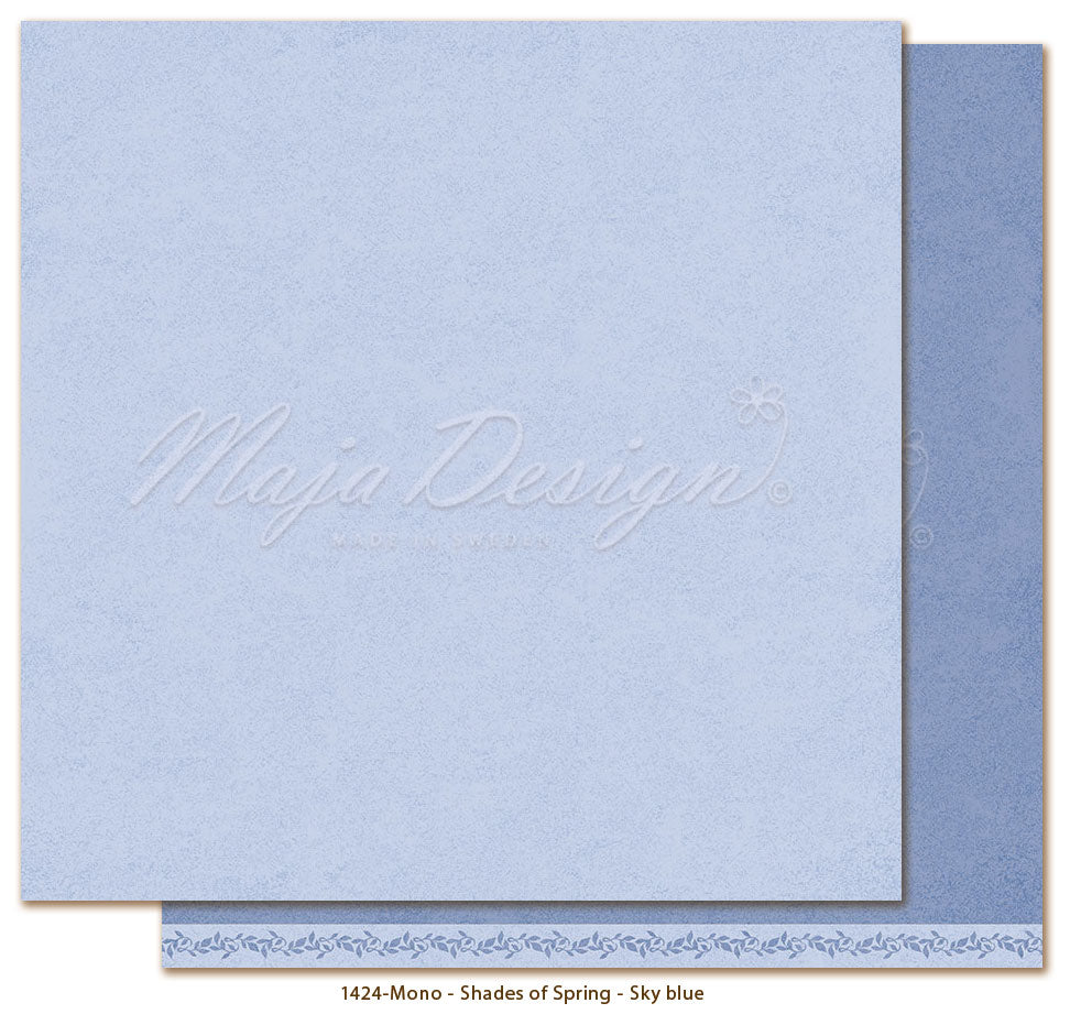 Foglio carta "Monochromes - Shades of Spring Sky blue" - 1424 - MAJA DESIGN