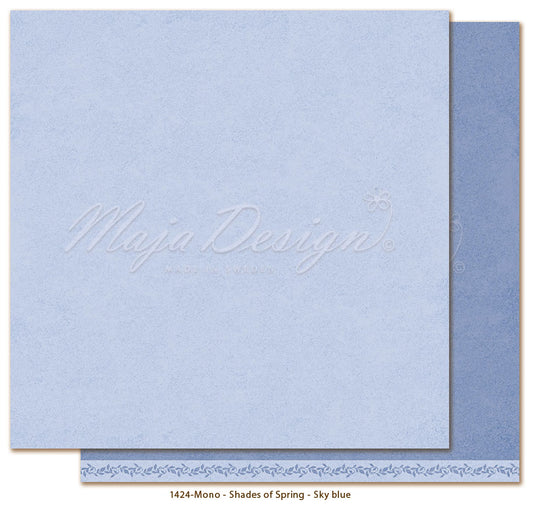 Foglio carta "Monochromes - Shades of Spring Sky blue" - 1424 - MAJA DESIGN