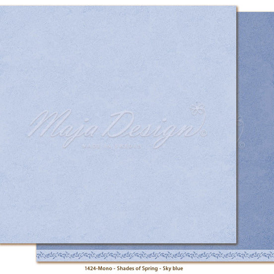 Sheet of paper "Monochromes - Shades of Spring Sky blue" - 1424 - MAJA DESIGN