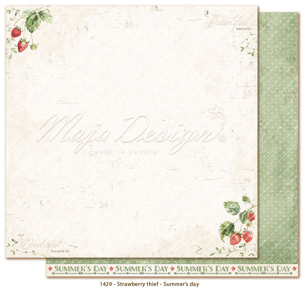 Card Set "STRAWBERRY THIEF" - 12x12" -1444- MAJA DESIGN